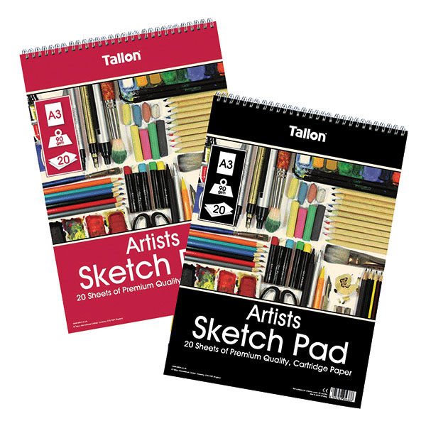 Tallon Artist Sketch Pad 20Sh A3 Pk6