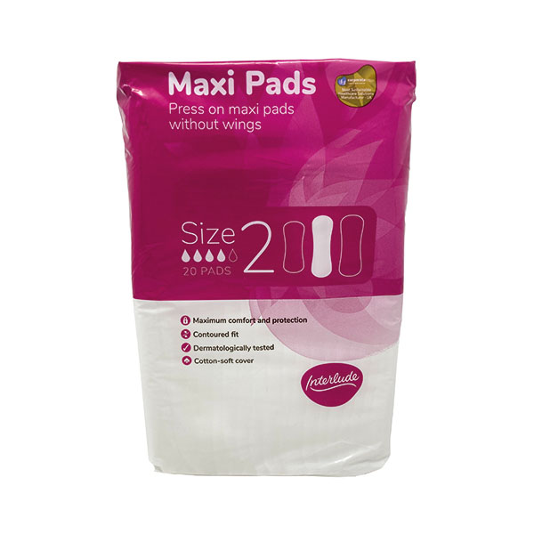 Interlude Maxi Pads Size 2 x20 Pk12