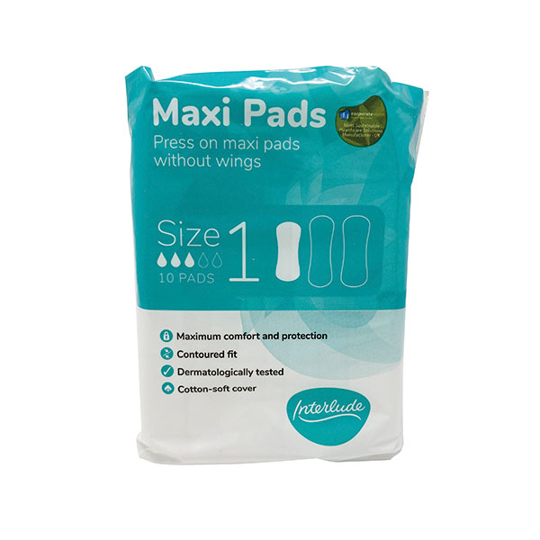 Interlude Maxi Pads Size 1 x10 Pk24