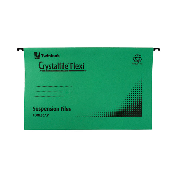 Rexel Crystalfile Susn File Grn Pk50