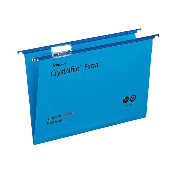 Rexel Crystalfile Susn File Blu Pk25