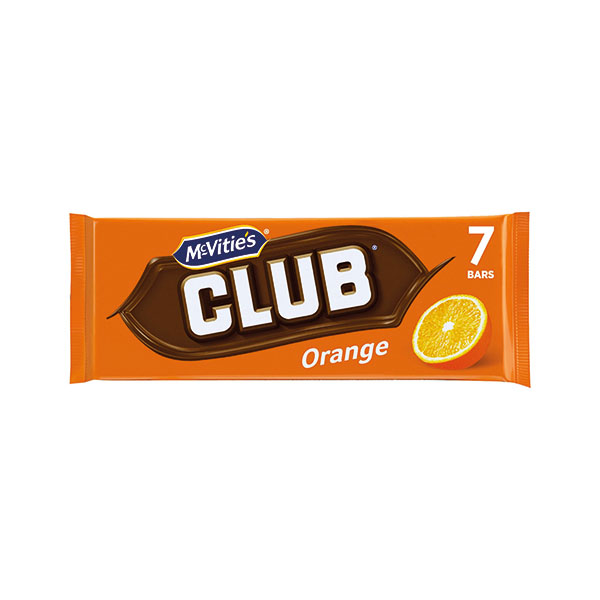 McVities Club Orange Biscuit Bar Pk7