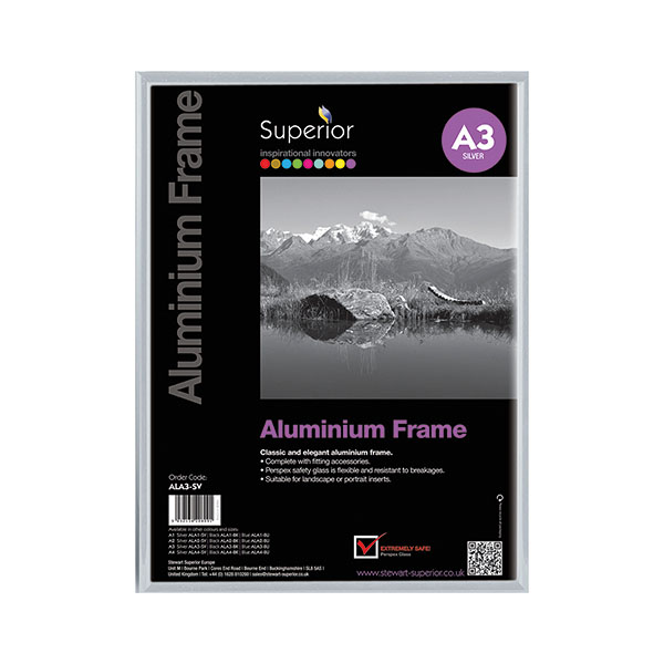 Seco Brushed Alum Frame 11mm A3 Slv