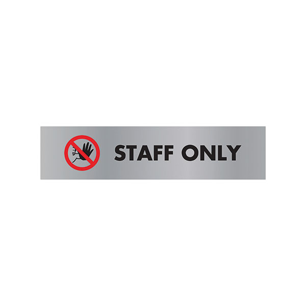 Acryl Sign Staff Only Alum