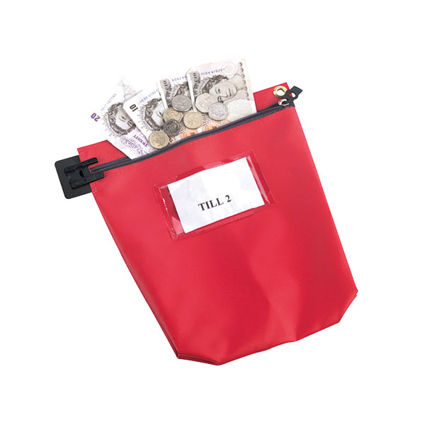 GoSecure Cash Bag with Window Red