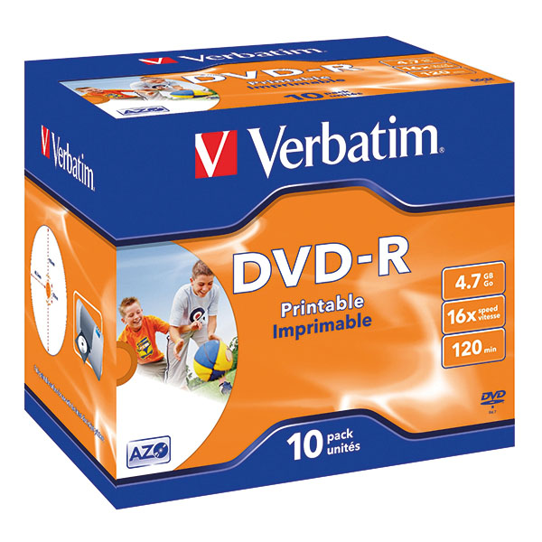 Verbatim DVD-R Jwl Cs Print Pk10