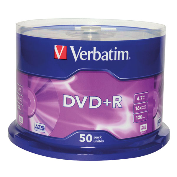 Verbatim DVD+R 4.7Gb Spindl Of 50