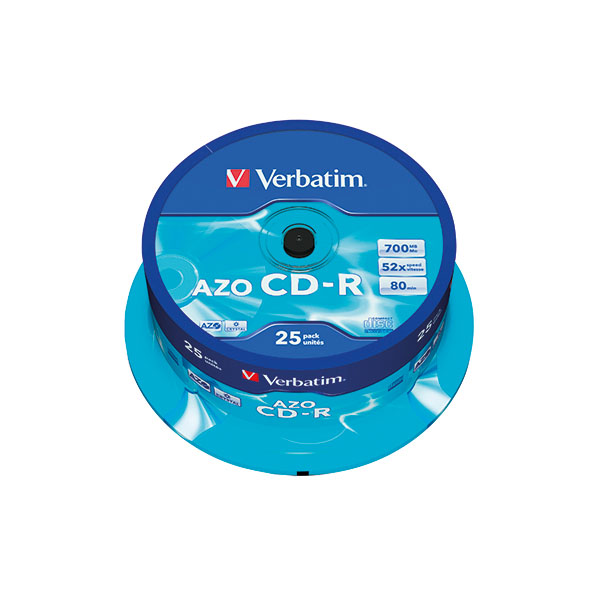 Verbatim CD-R AZO 52x Spindle Pk25