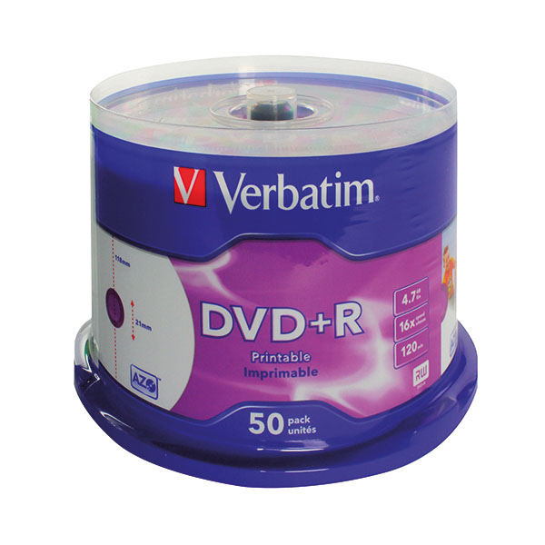 Verbatim DVD+R 16x 4.7Gb Spindle 50