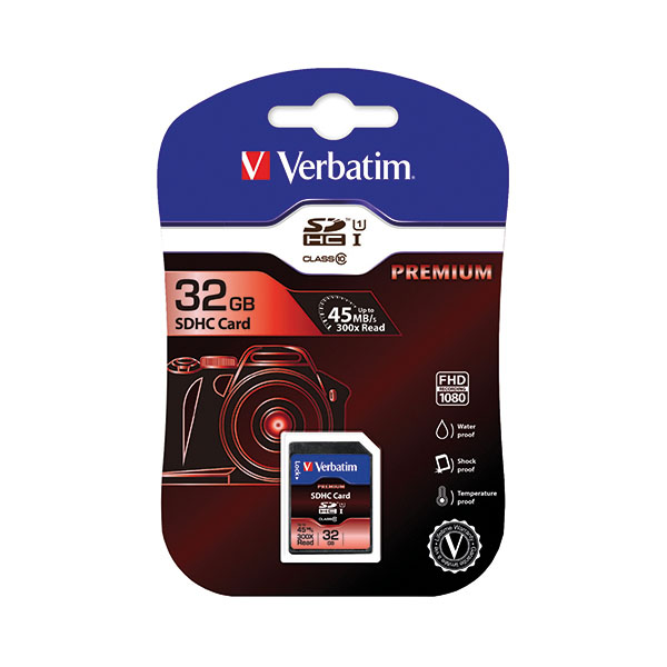 Verbatim SDHC Mem Card Class 10 32Gb