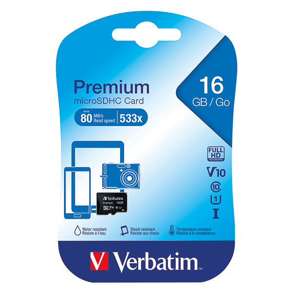 Verbatim MicroSDHC 16Gb Memory Card