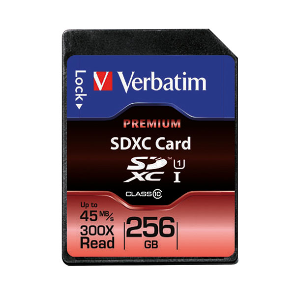 Verbatim Premium 256GB SDXC Mem Card