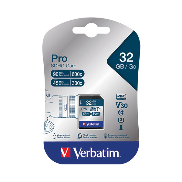 Verbatim Pro SDHC 32Gb Memory Card