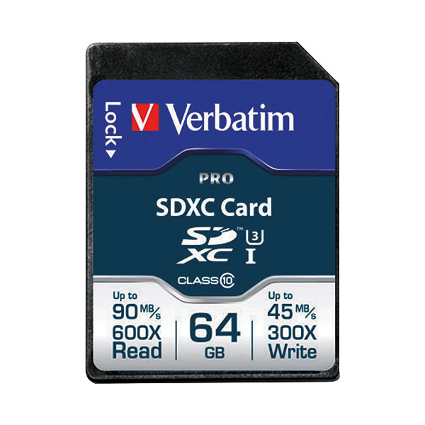 Verbatim Pro SDXC 64Gb Memory Card