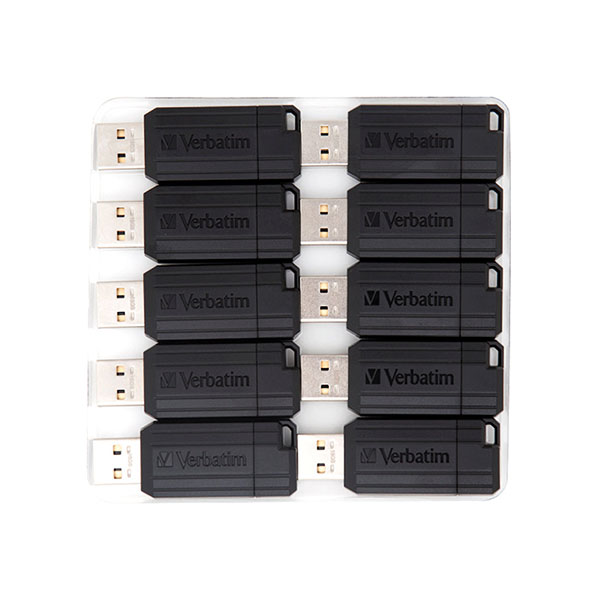 Verbatim Pstripe USB 16GB Blk Pk10