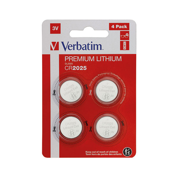 Verbatim CR2025 3V Lih Battery Pk4