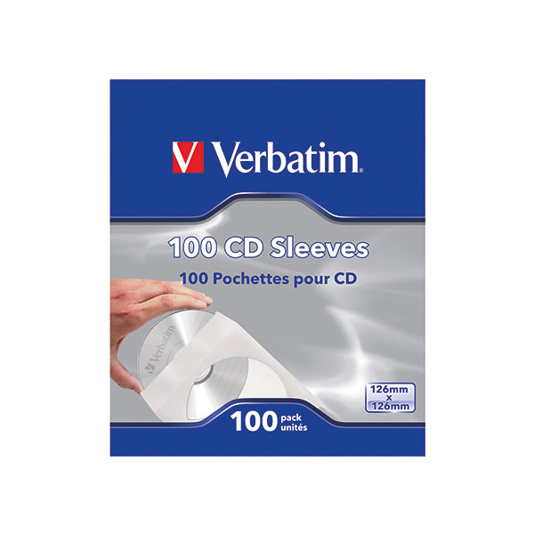 Verbatim CD/DVD Paper Sleeves Pk100