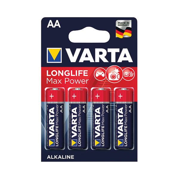 Varta Llife Max Pwr AA Battery Pk4