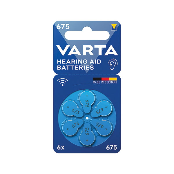 Varta Hearing Aid Batteries 675 Pk6