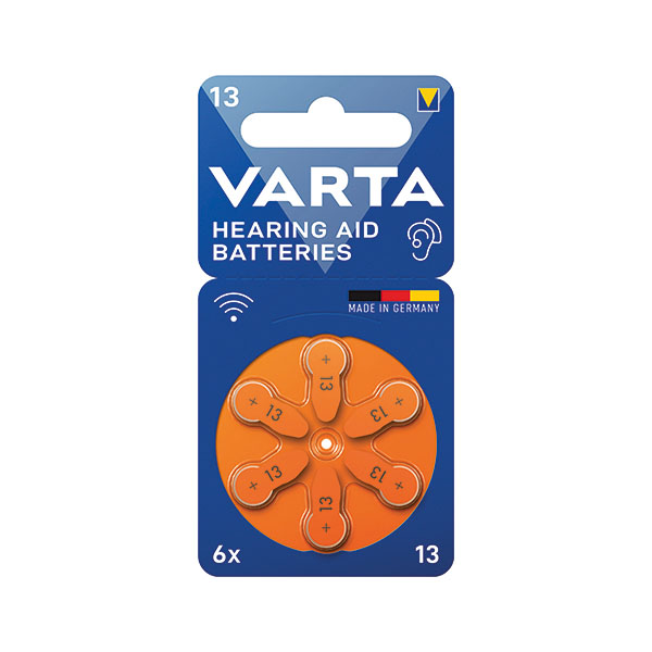 Varta Hearing Aid Batteries 13 Pk6