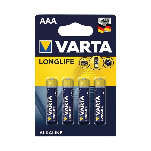 Varta Longlife AAA Battery Pk4