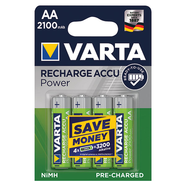 Varta Nimh AA Batteries Pk4