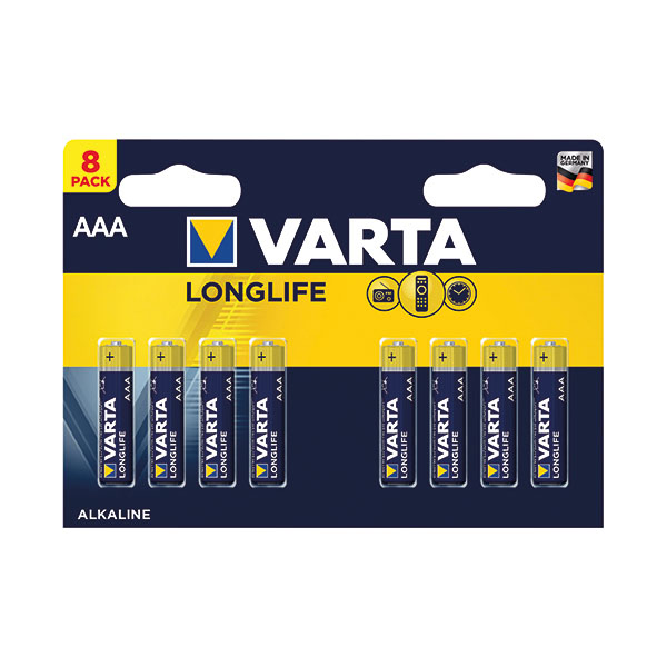 Varta Longlife AAA Battery Pk8