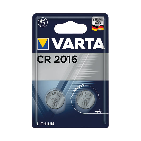 Varta CR2016 Coin Cell Battery Pk2