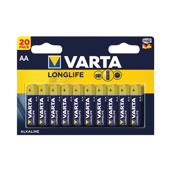 Varta Longlife AA Battery Pk20