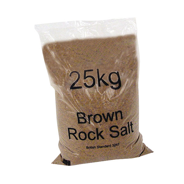 Dry Brown Rock Salt 25kg Bag Pk20