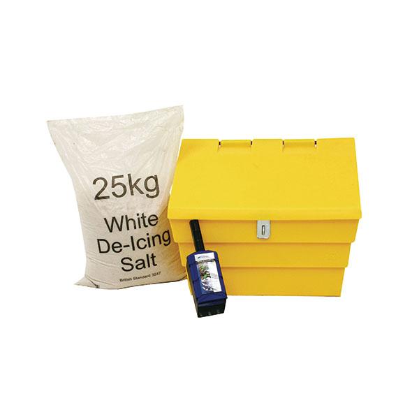 50L Lockable Grit Bin 25Kg Salt Kit