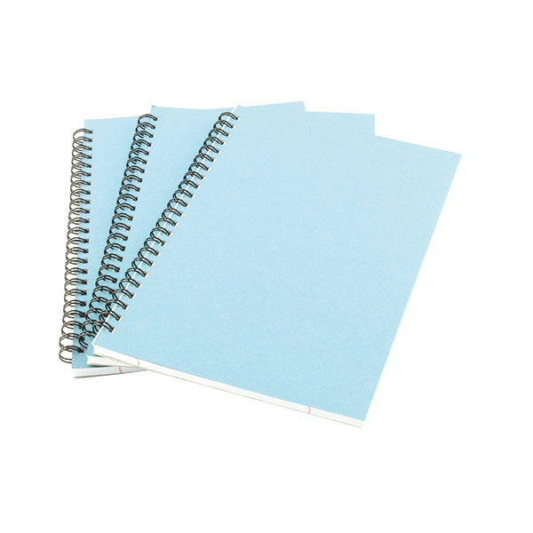 A5 Spiral Pad 80 Leaf Blue Pk12