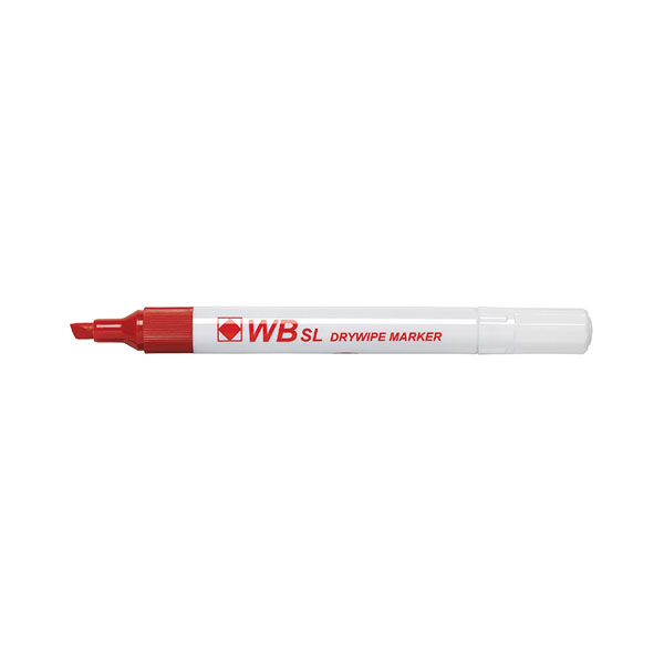 Red Whiteboard Markers Chisel Pk10