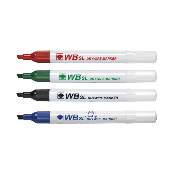 Ast Whiteboard Markers Chisel Pk4