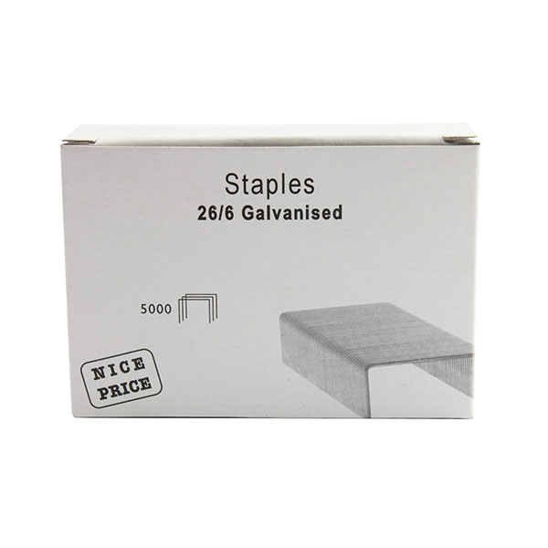 26/6mm Metal Staples Pk5000