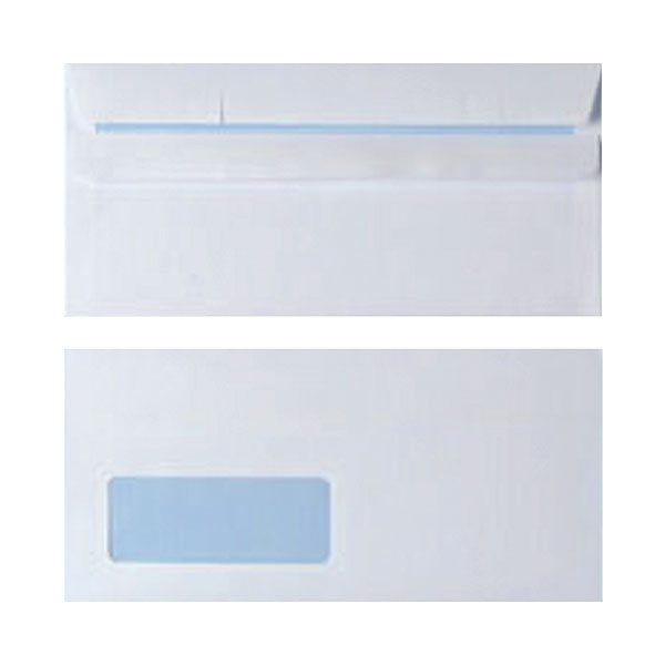 Envelope DL Window White SS Pk1000