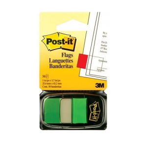 3M Postit Tape Flags Grn 680-3 Pk600