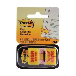 3M Post-It Indx 680-31 Sign Here P50