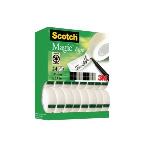 Scotch Magic Tape 19mm x 33m Pk 24