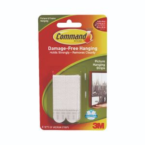3M Command Hanging Strips Med Pk4