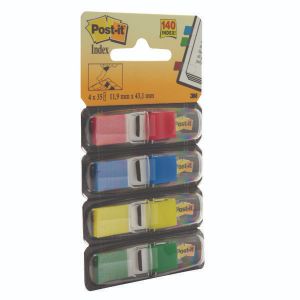 3M Post-It Index 4 Colour Disp Pk140