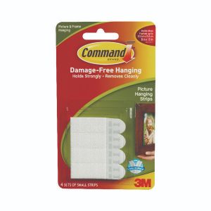 3M Command Hanging Strips Small Pk4
