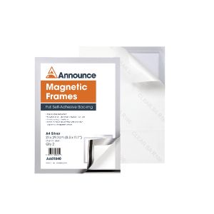 Announce Magnetic Frames A4 Slv Pk2