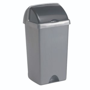 Addis Roll Top Bin 50L Metallic