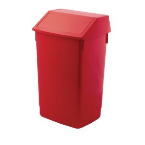 Addis 60L Flip Top Recycle Bin Red