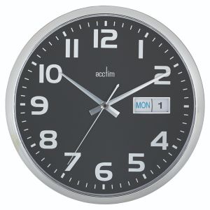 Acctim Supervisor Wall Clock Chrm/Bk Acctim Supervisor Wall Clock Chrm/Bk