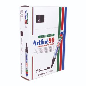 Artline 90 Markers Black Pk12