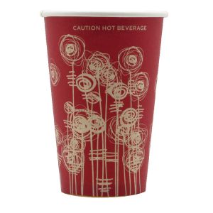 Vending Cup Red Swirl 9Oz Pk1000