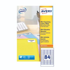 Averyl Mini Labels+ 84Tv White