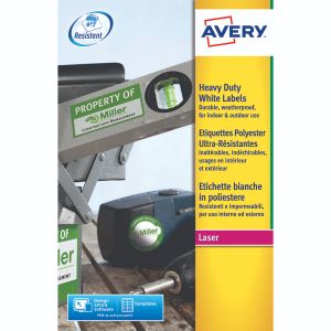 Avery Hvy Duty Lbls Wht 1L/Sh Bx 20